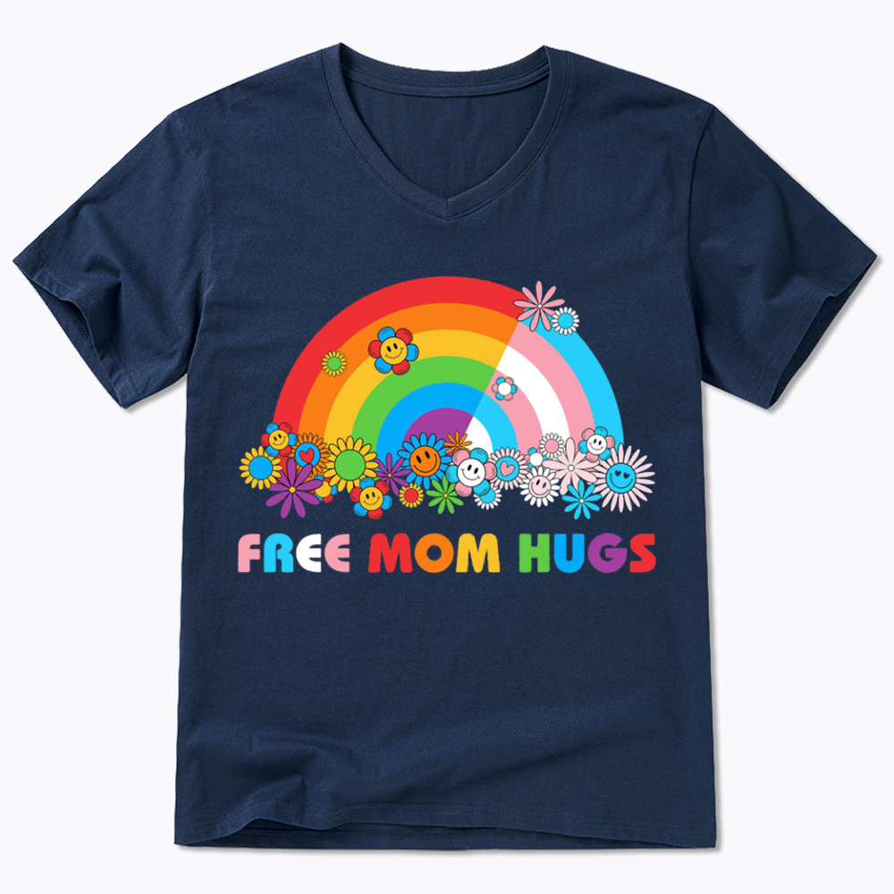 Free Mom Hugs V-Neck Classic T-Shirt