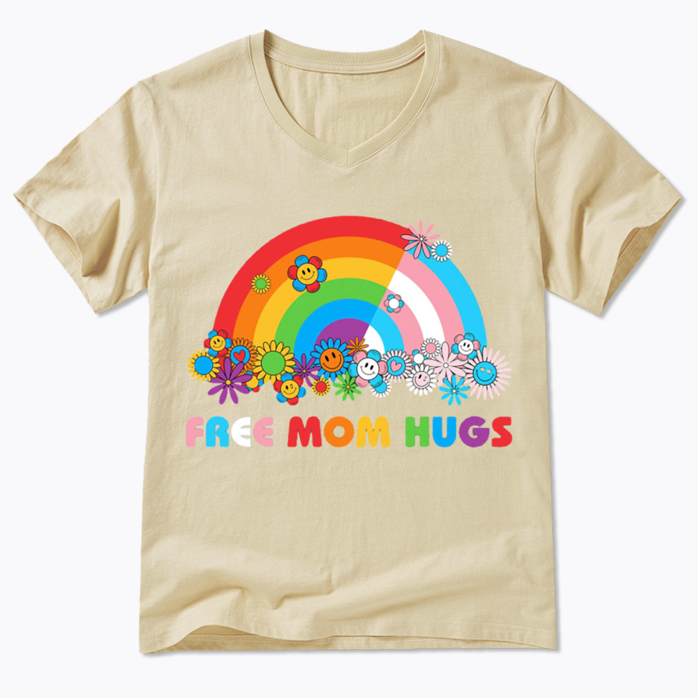 Free Mom Hugs V-Neck Classic T-Shirt