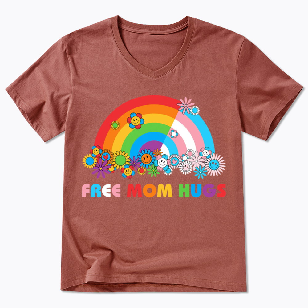 Free Mom Hugs V-Neck Classic T-Shirt