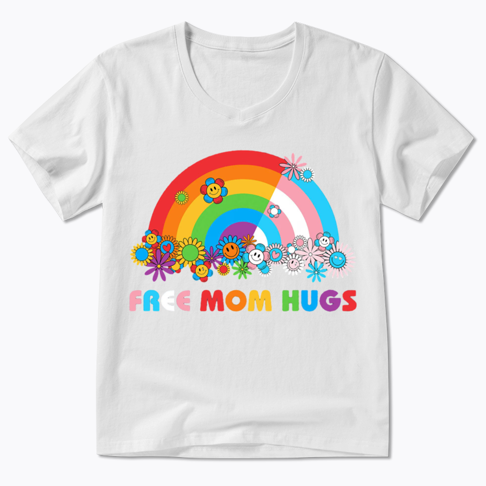 Free Mom Hugs V-Neck Classic T-Shirt