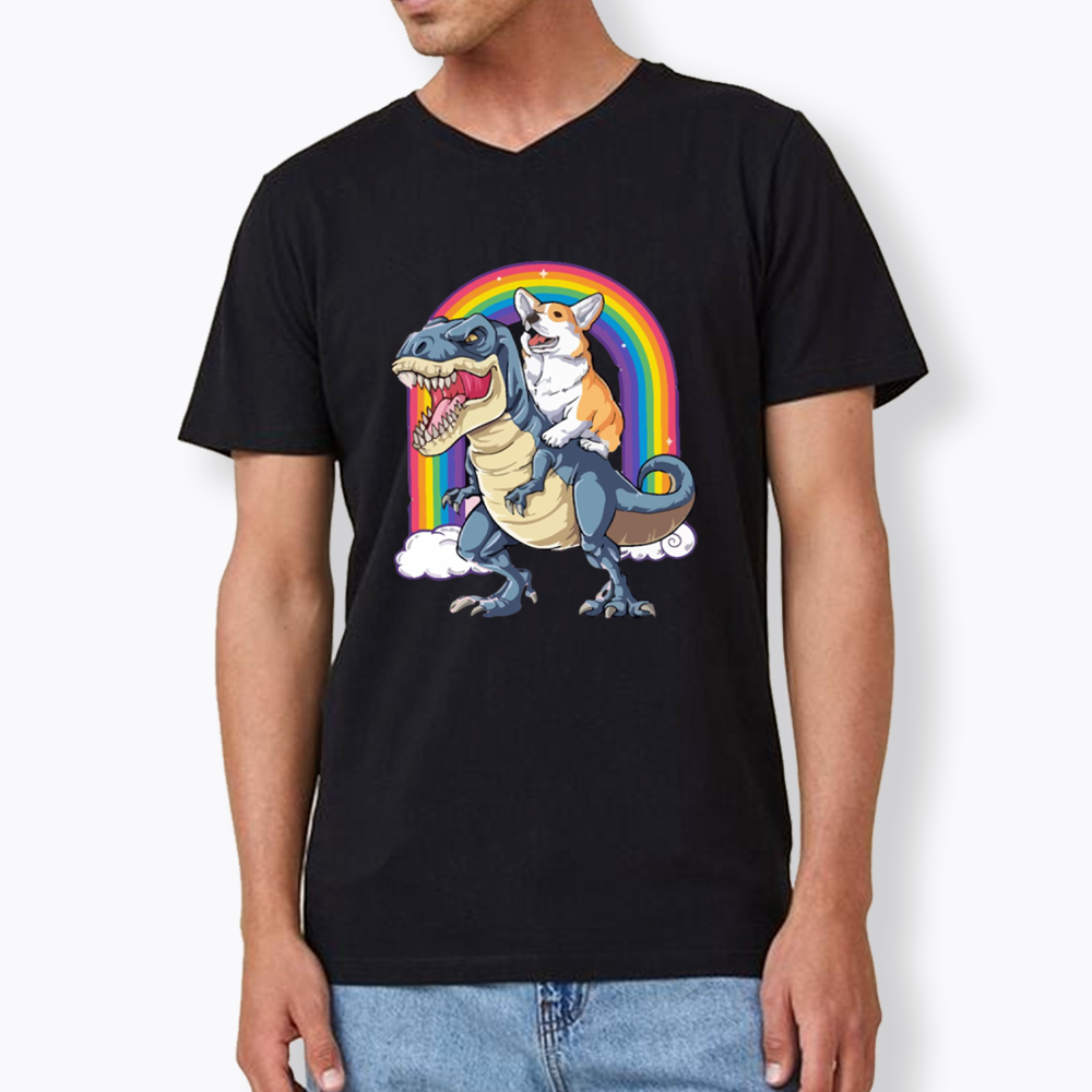Funny Dinosaur V-Neck Classic T-Shirt
