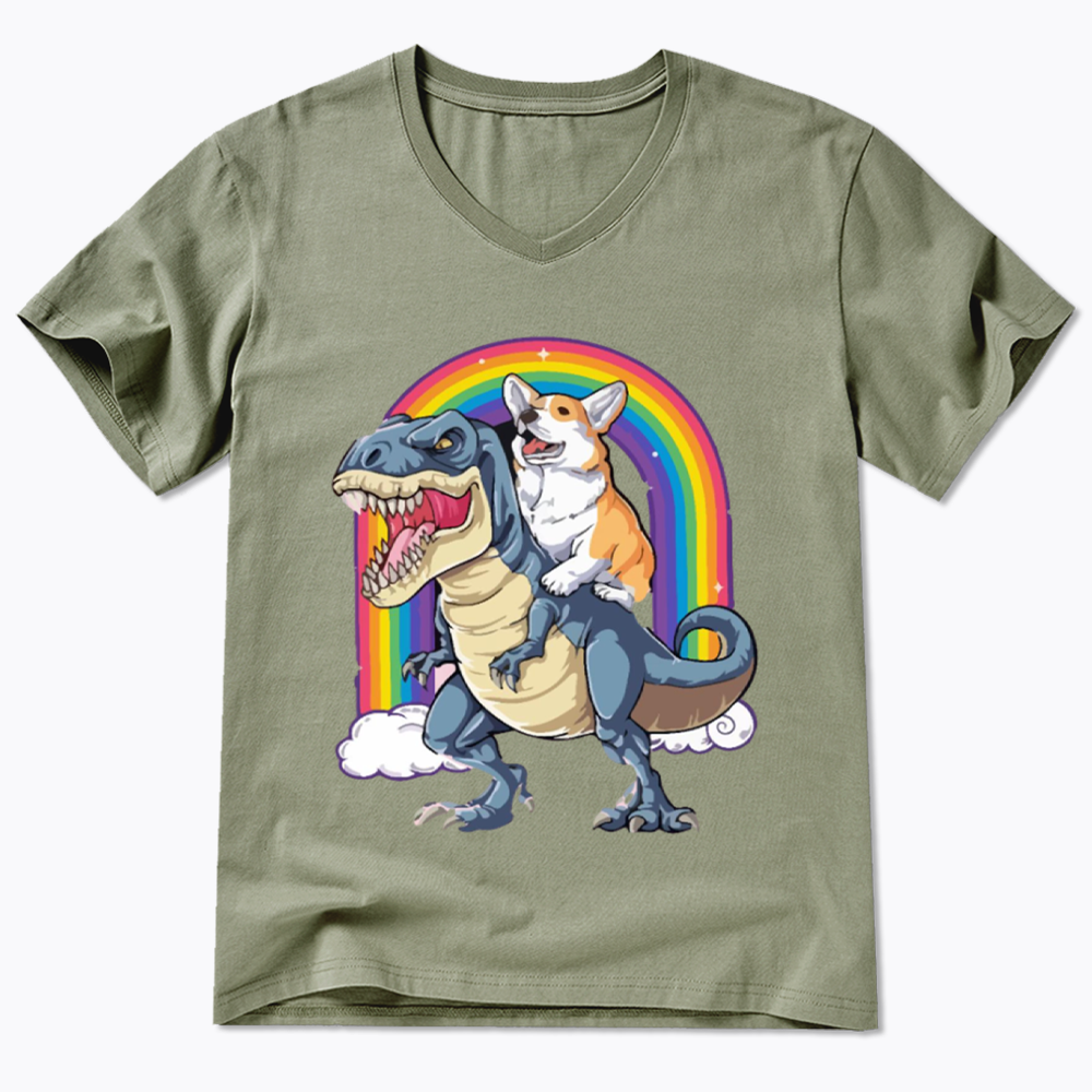 Funny Dinosaur V-Neck Classic T-Shirt