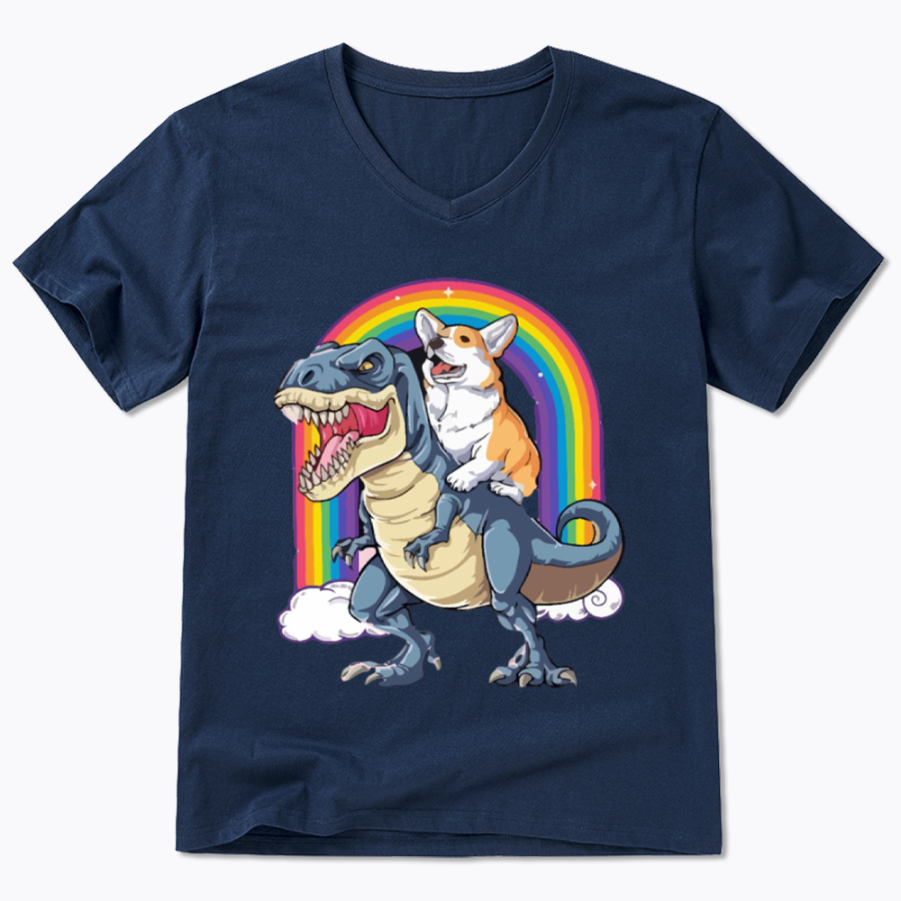 Funny Dinosaur V-Neck Classic T-Shirt