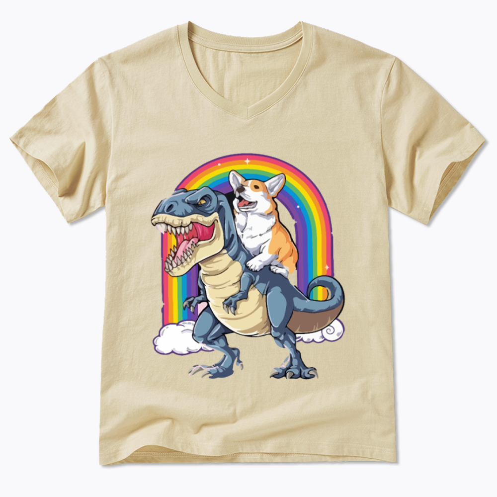 Funny Dinosaur V-Neck Classic T-Shirt
