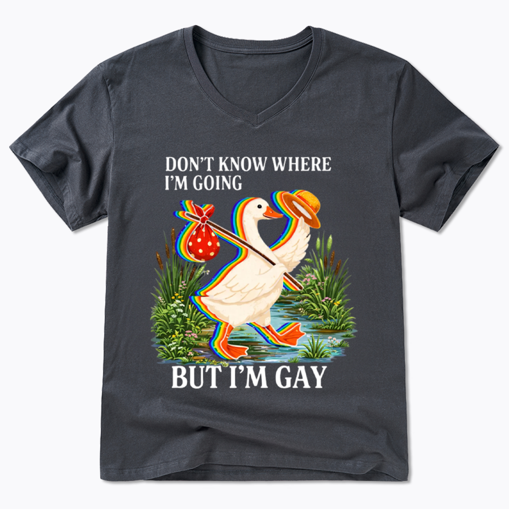 I Don’t Know Where I’m Going But I’m Gay V-Neck Classic T-Shirt