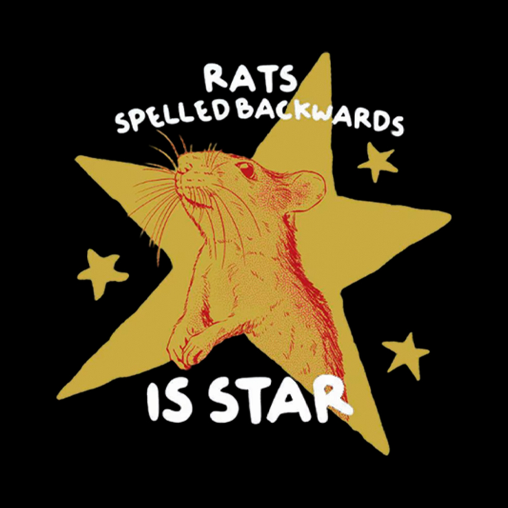 Rats Spelled Backwards is Star Washed T-Shirt