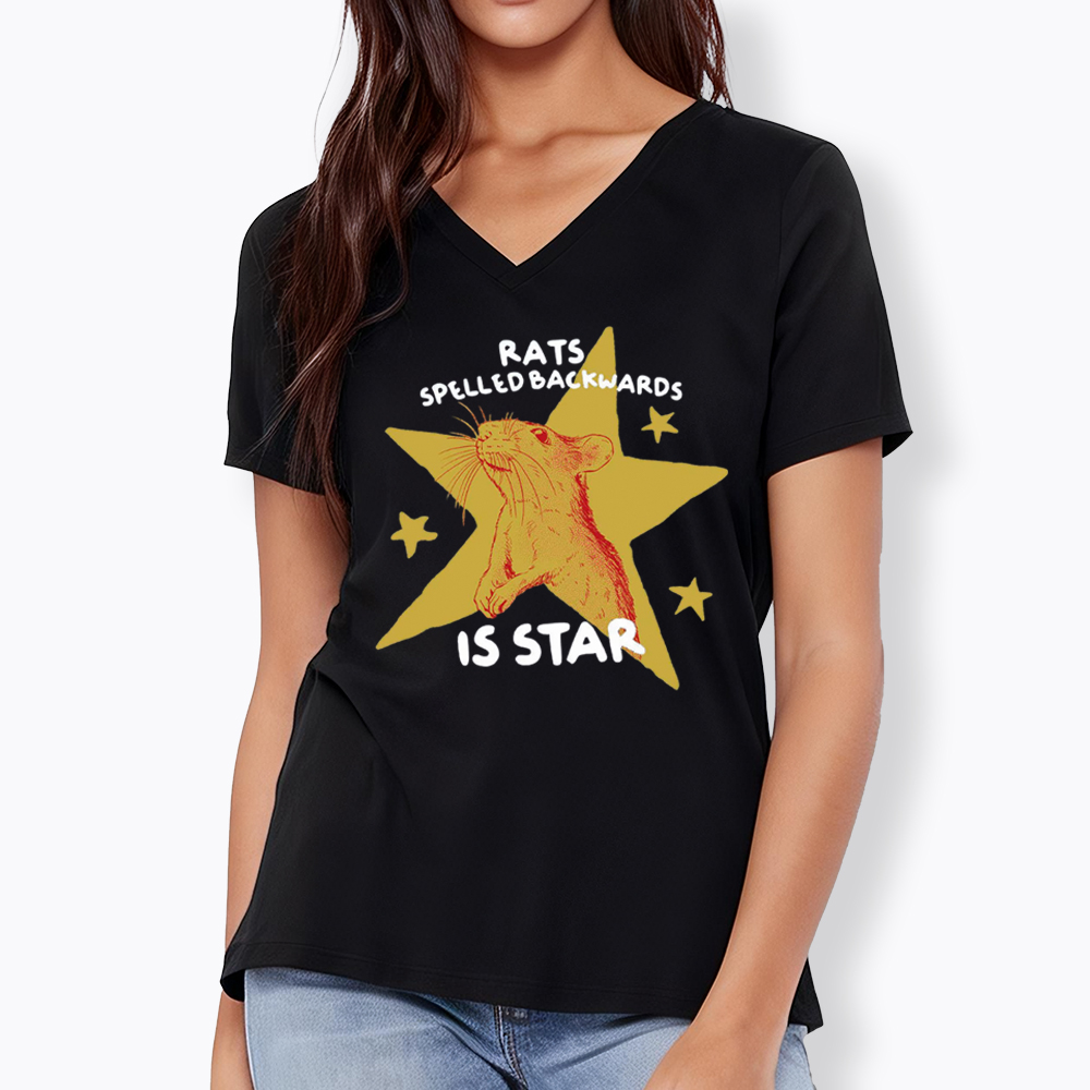 Rats Spelled Backwards is Star V-Neck Classic T-Shirt