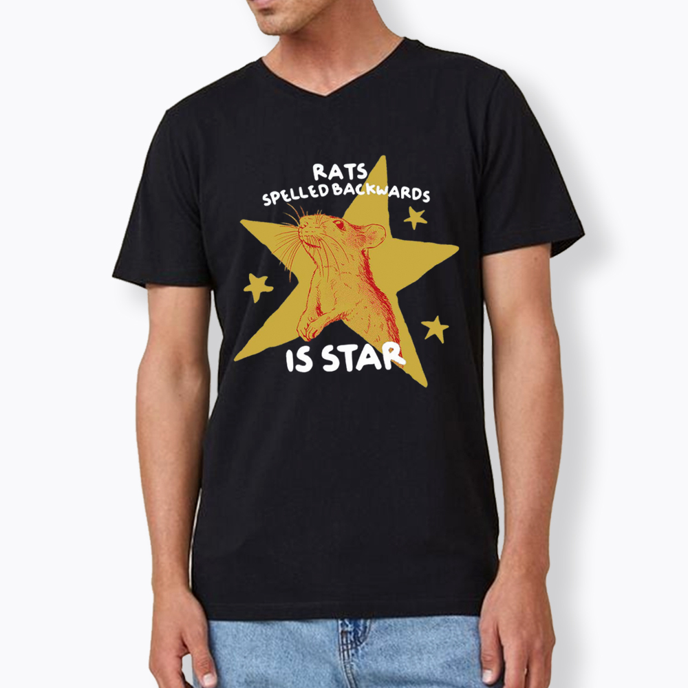 Rats Spelled Backwards is Star V-Neck Classic T-Shirt