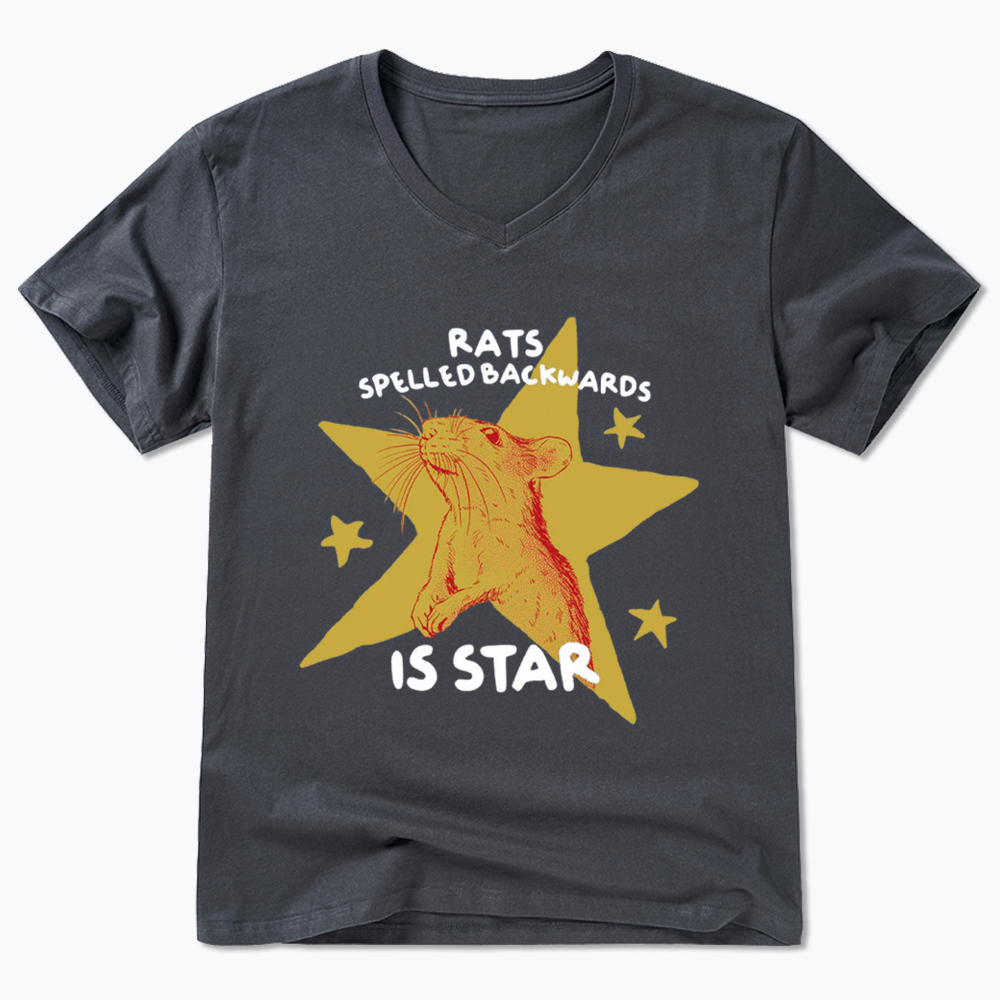 Rats Spelled Backwards is Star V-Neck Classic T-Shirt