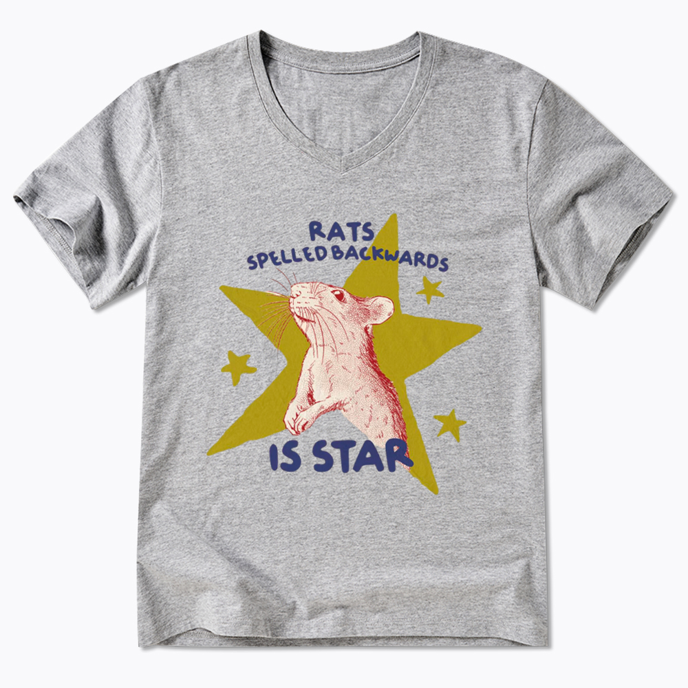 Rats Spelled Backwards is Star V-Neck Classic T-Shirt