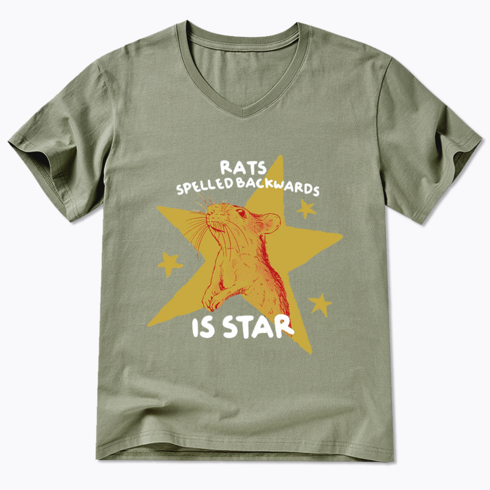 Rats Spelled Backwards is Star V-Neck Classic T-Shirt