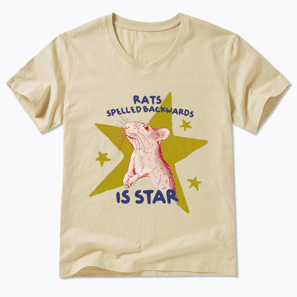 Rats Spelled Backwards is Star V-Neck Classic T-Shirt