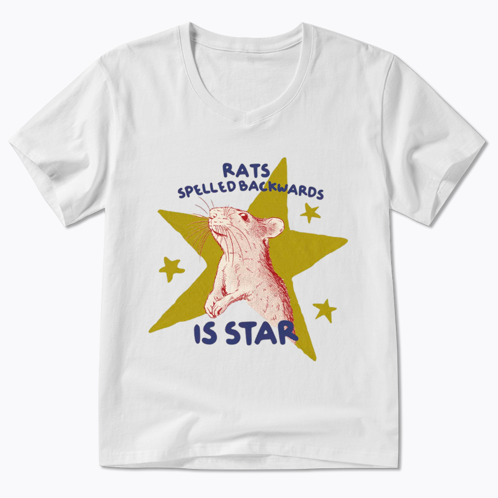 Rats Spelled Backwards is Star V-Neck Classic T-Shirt