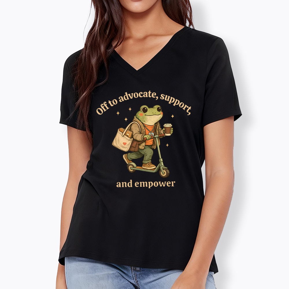 Gift for Social Worker Advocate Support Empower V-Neck Classic T-Shirt