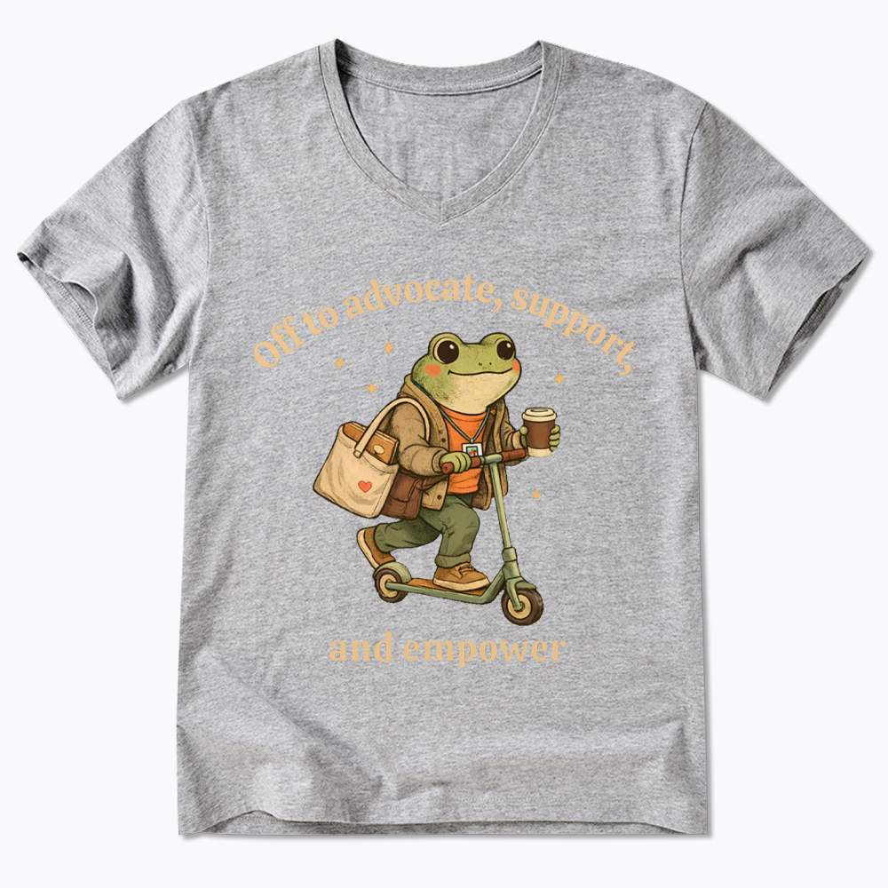 Gift for Social Worker Advocate Support Empower V-Neck Classic T-Shirt