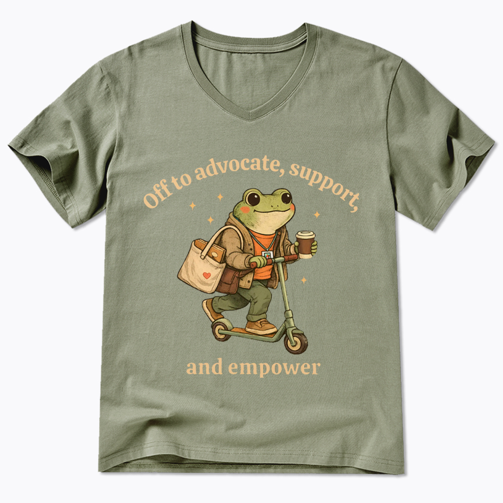 Gift for Social Worker Advocate Support Empower V-Neck Classic T-Shirt