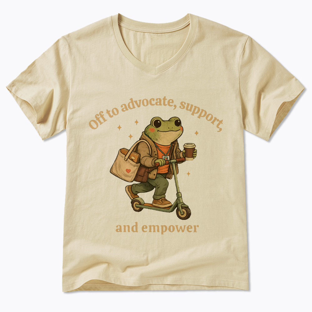 Gift for Social Worker Advocate Support Empower V-Neck Classic T-Shirt