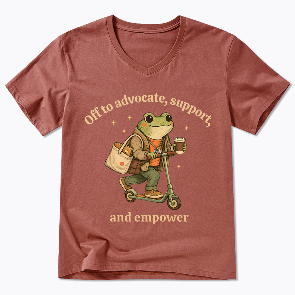Gift for Social Worker Advocate Support Empower V-Neck Classic T-Shirt