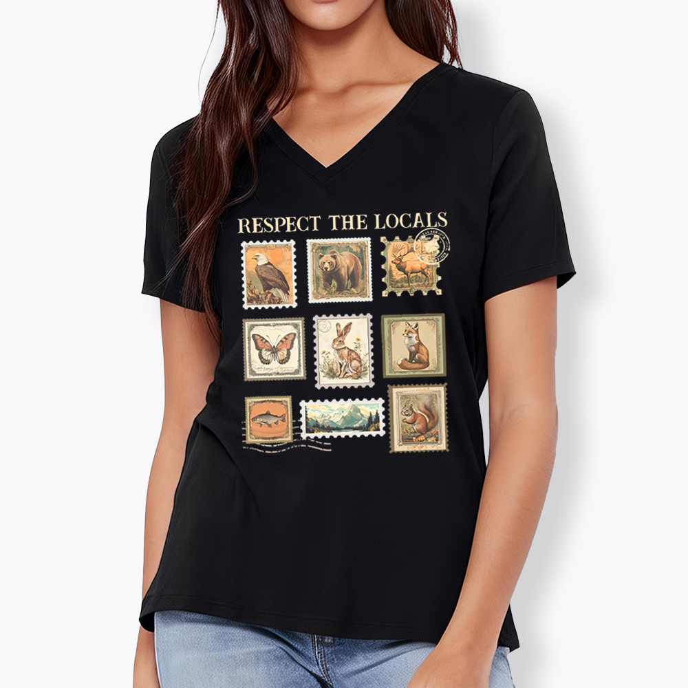 Respect The Local Wildlife V-Neck Classic T-Shirt
