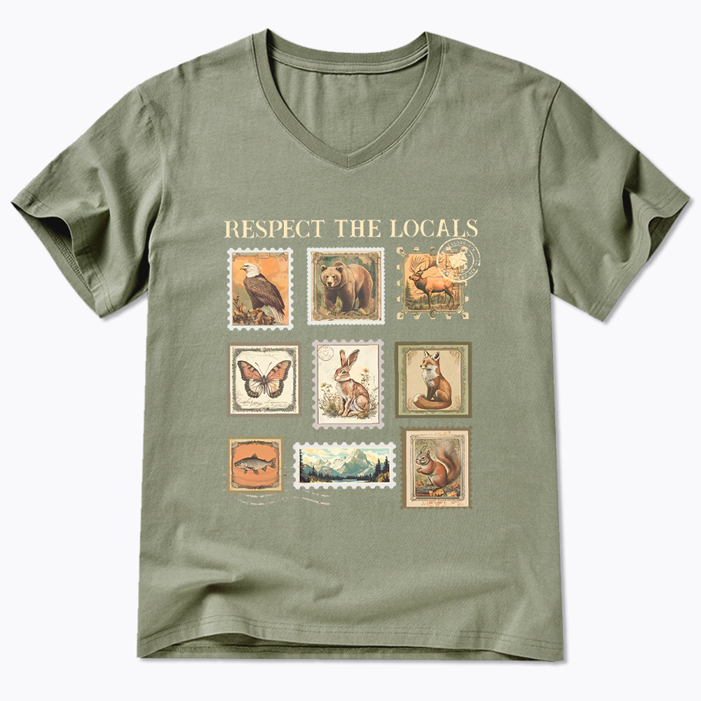 Respect The Local Wildlife V-Neck Classic T-Shirt