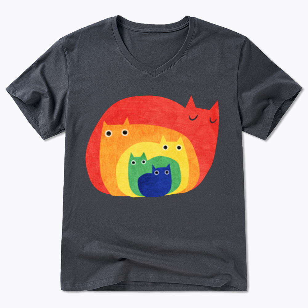 Rainbow Cats V-Neck Classic T-Shirt