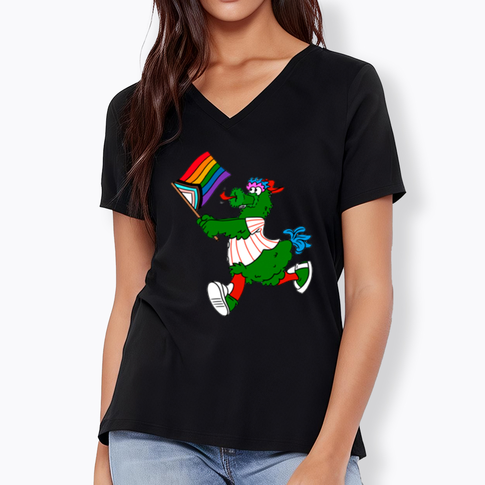 Phanatic with Pride Flag V-Neck Classic T-Shirt