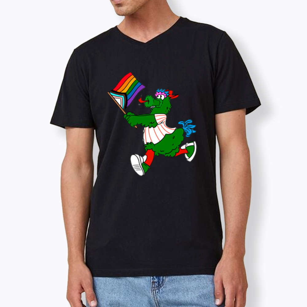Phanatic with Pride Flag V-Neck Classic T-Shirt