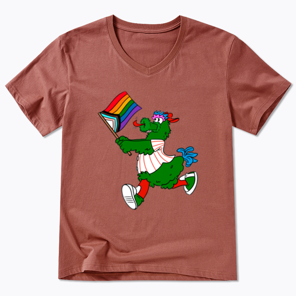 Phanatic with Pride Flag V-Neck Classic T-Shirt