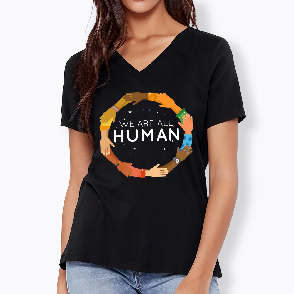 We Are All Human Racial Justice Human Equality Inclusion V-Neck Classic T-Shirt