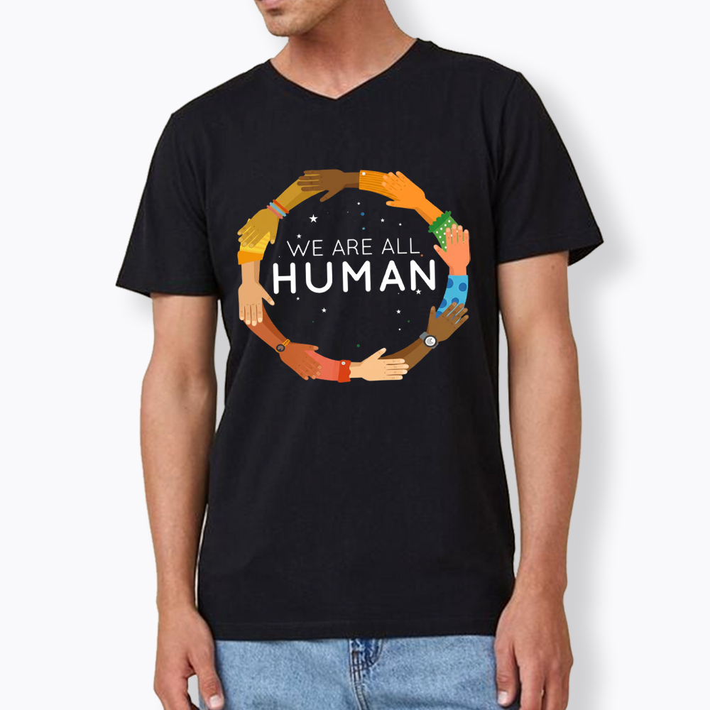 We Are All Human Racial Justice Human Equality Inclusion V-Neck Classic T-Shirt