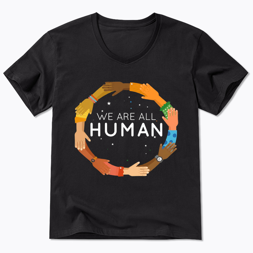 We Are All Human Racial Justice Human Equality Inclusion V-Neck Classic T-Shirt