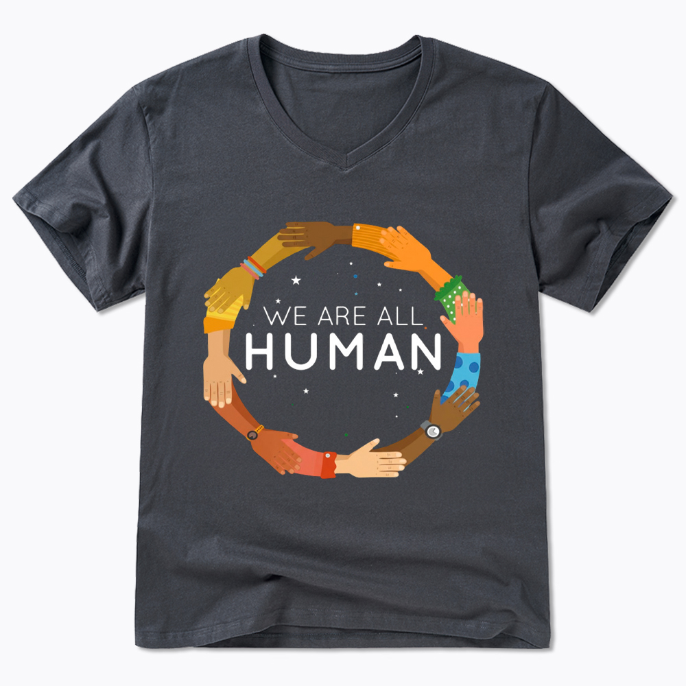 We Are All Human Racial Justice Human Equality Inclusion V-Neck Classic T-Shirt