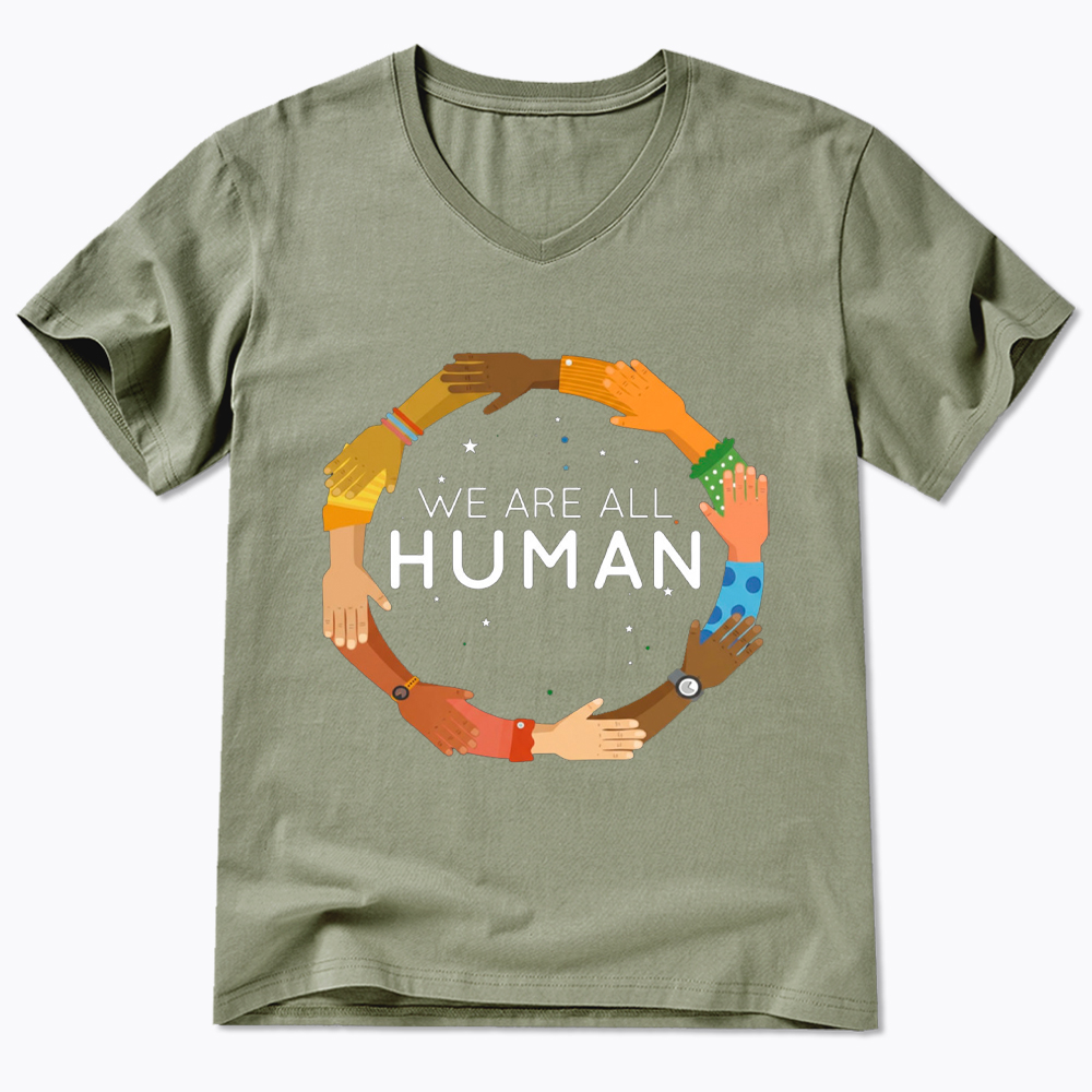 We Are All Human Racial Justice Human Equality Inclusion V-Neck Classic T-Shirt