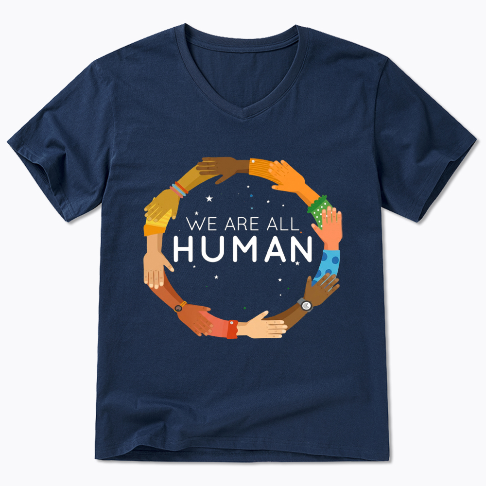 We Are All Human Racial Justice Human Equality Inclusion V-Neck Classic T-Shirt