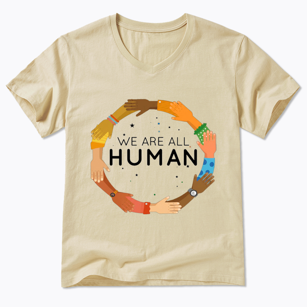 We Are All Human Racial Justice Human Equality Inclusion V-Neck Classic T-Shirt