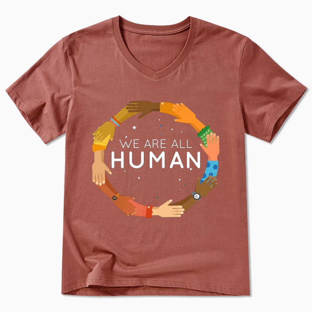 We Are All Human Racial Justice Human Equality Inclusion V-Neck Classic T-Shirt