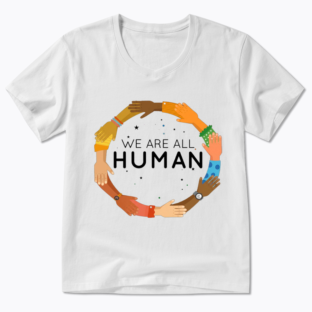 We Are All Human Racial Justice Human Equality Inclusion V-Neck Classic T-Shirt