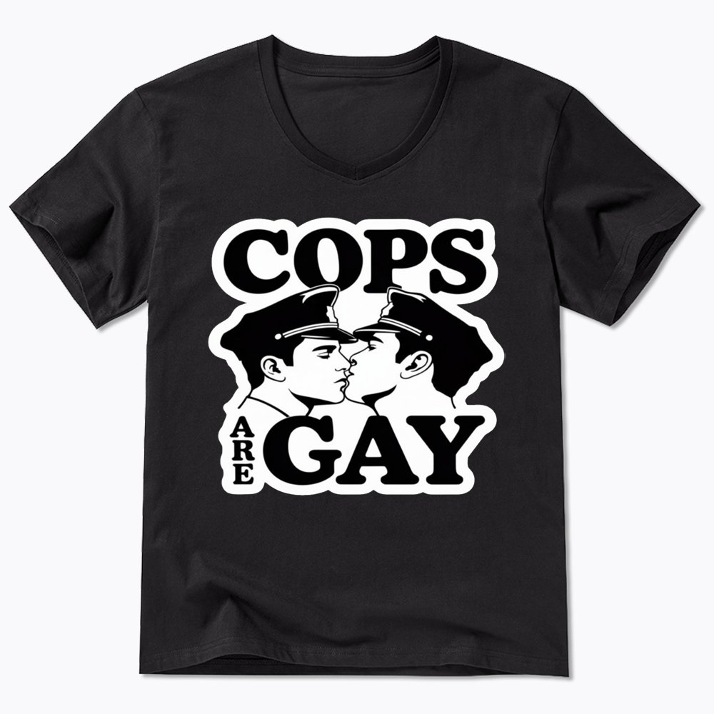 Cops Are Gay V-Neck Classic T-Shirt