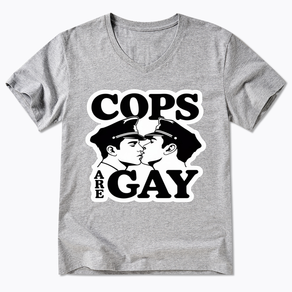 Cops Are Gay V-Neck Classic T-Shirt