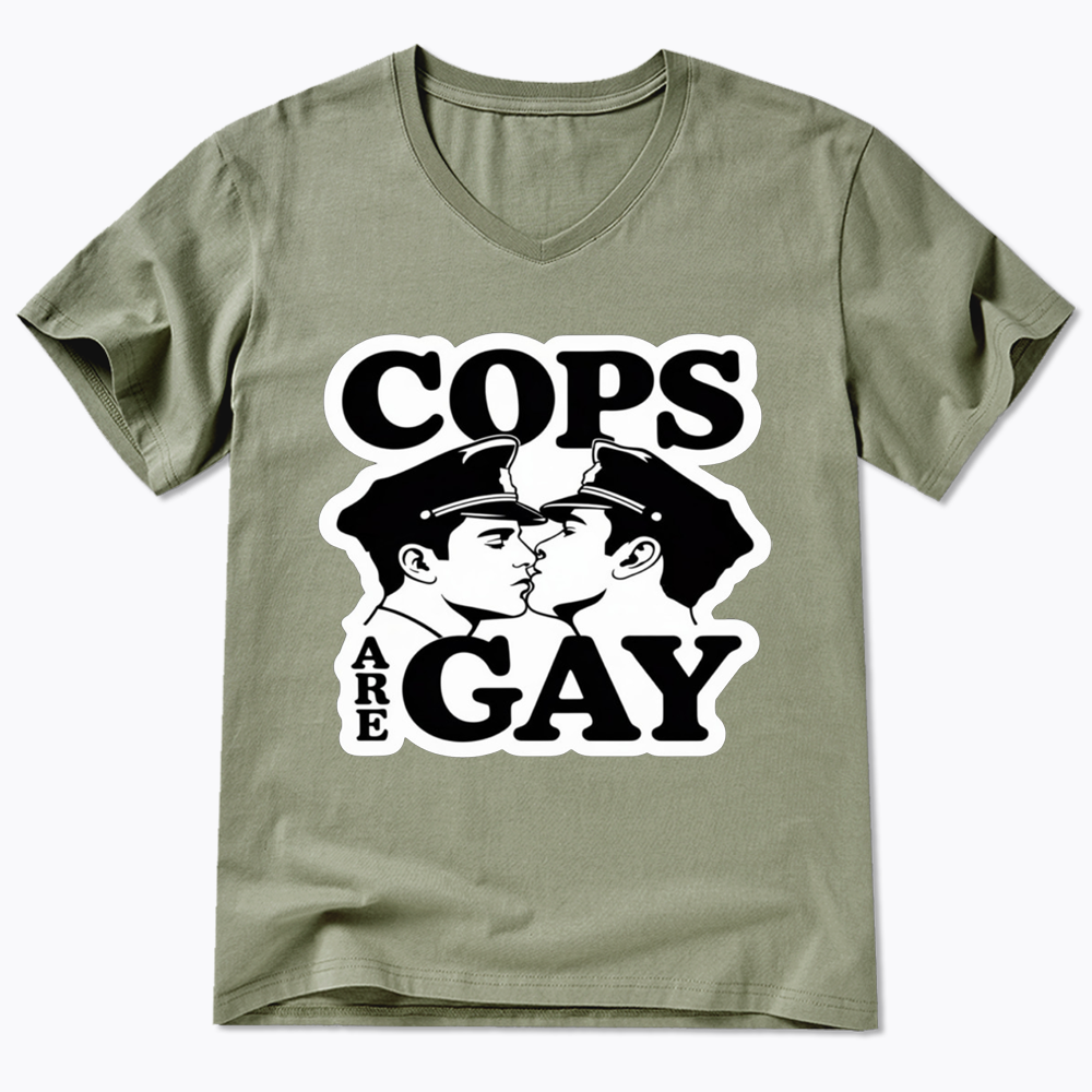 Cops Are Gay V-Neck Classic T-Shirt