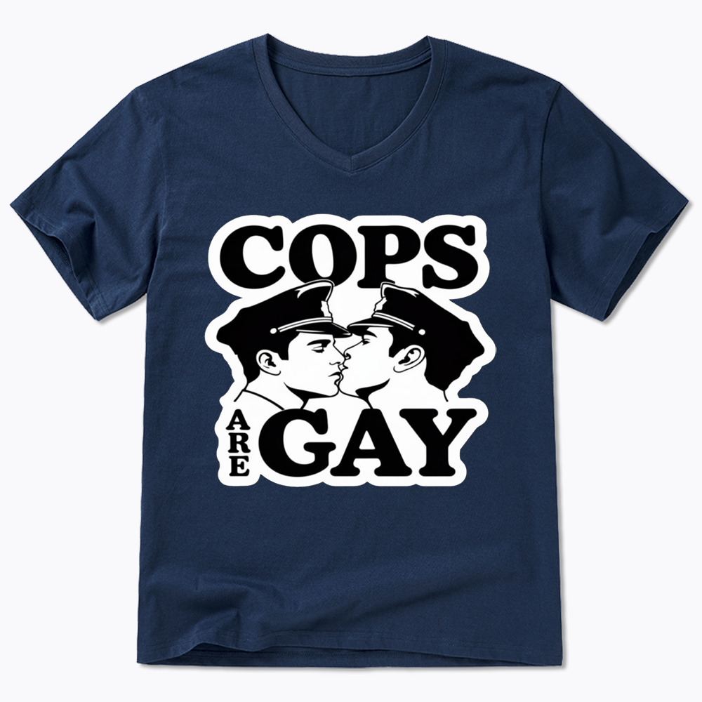 Cops Are Gay V-Neck Classic T-Shirt