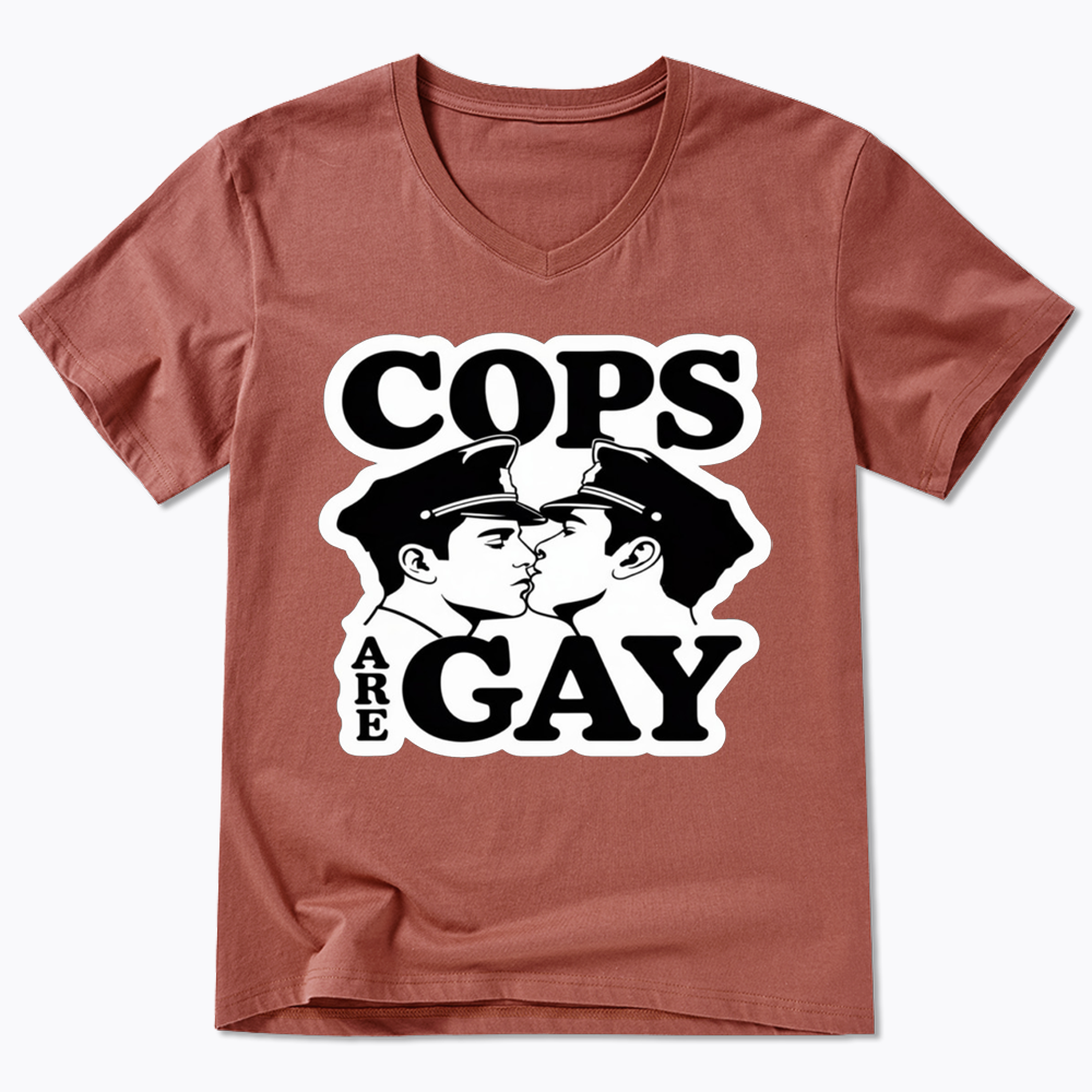 Cops Are Gay V-Neck Classic T-Shirt