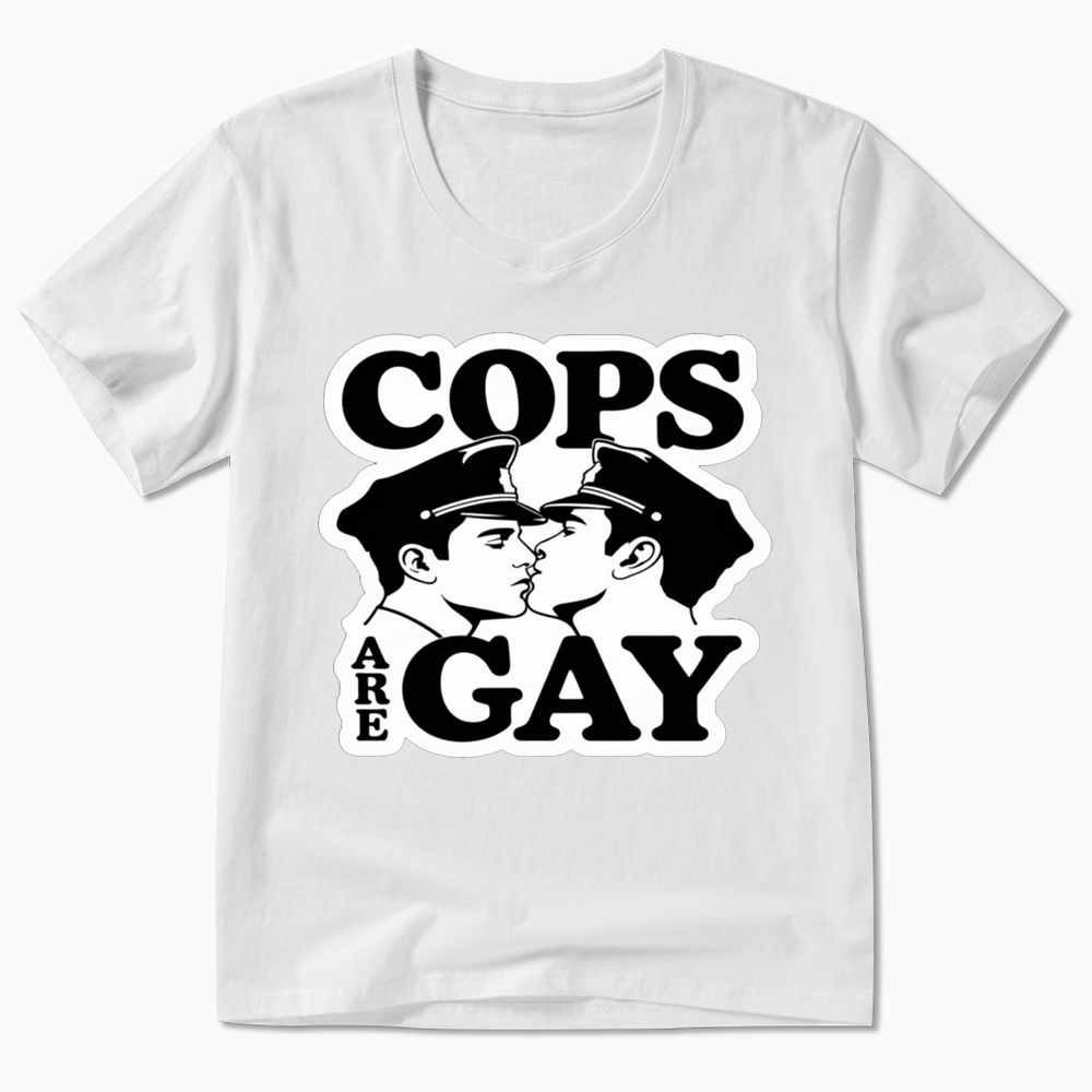 Cops Are Gay V-Neck Classic T-Shirt