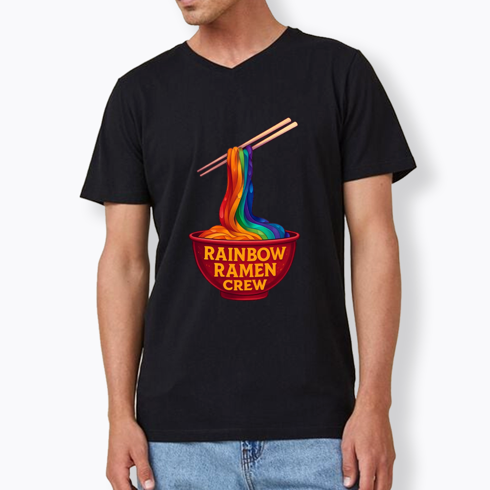 Rainbow Ramen Crew V-Neck Classic T-Shirt