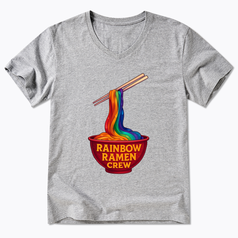 Rainbow Ramen Crew V-Neck Classic T-Shirt