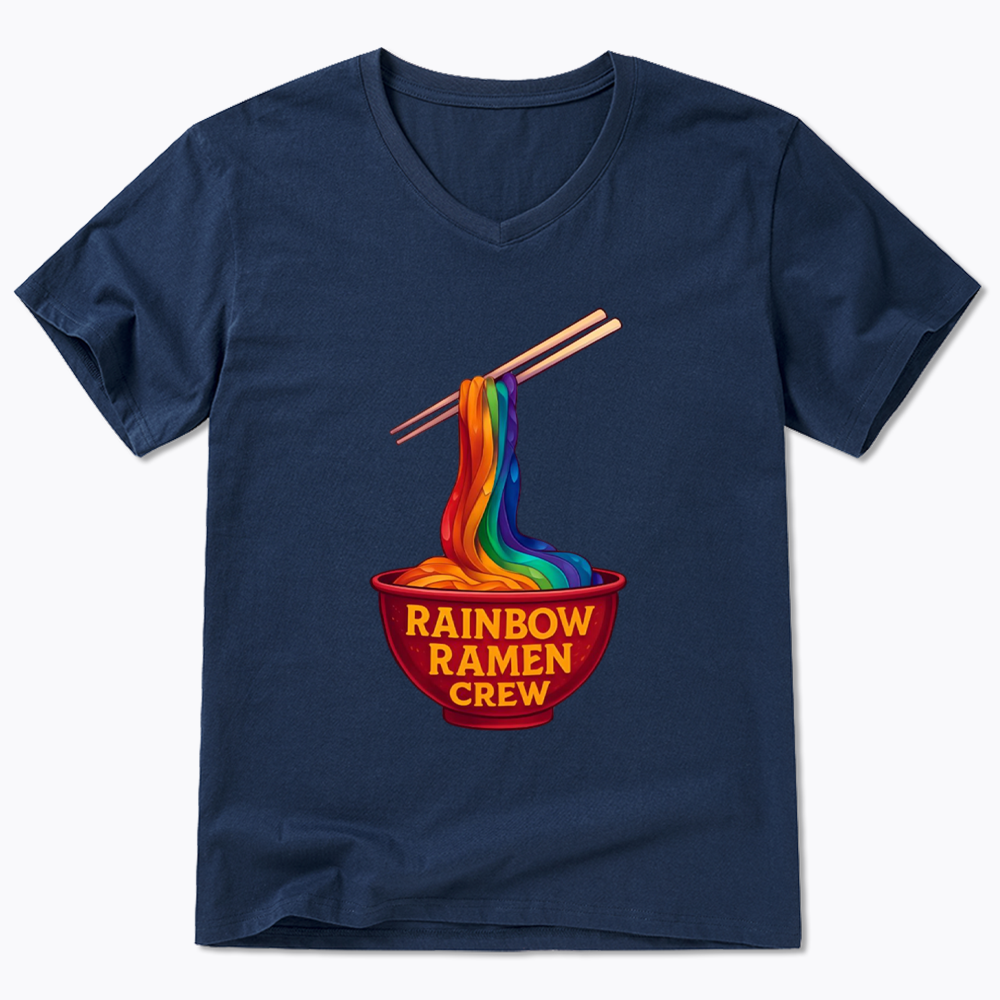 Rainbow Ramen Crew V-Neck Classic T-Shirt