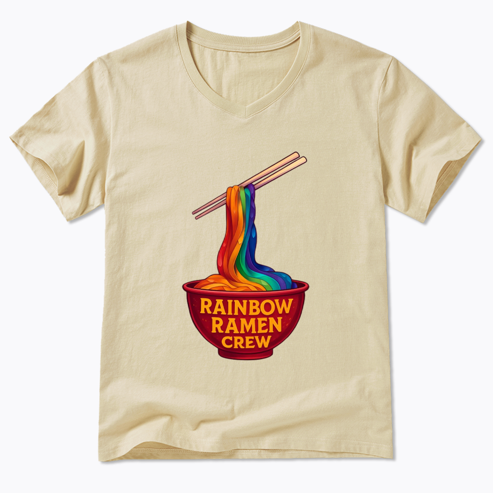 Rainbow Ramen Crew V-Neck Classic T-Shirt