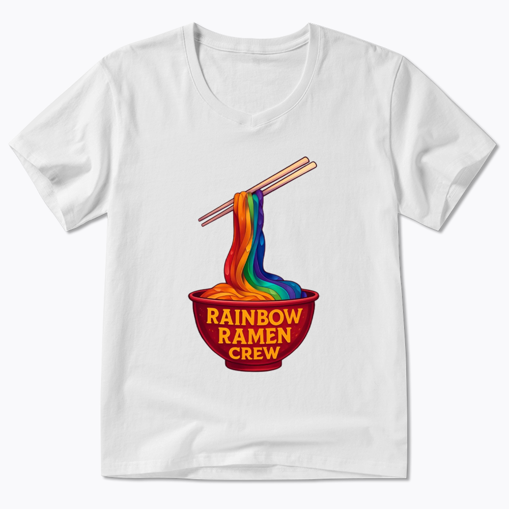 Rainbow Ramen Crew V-Neck Classic T-Shirt