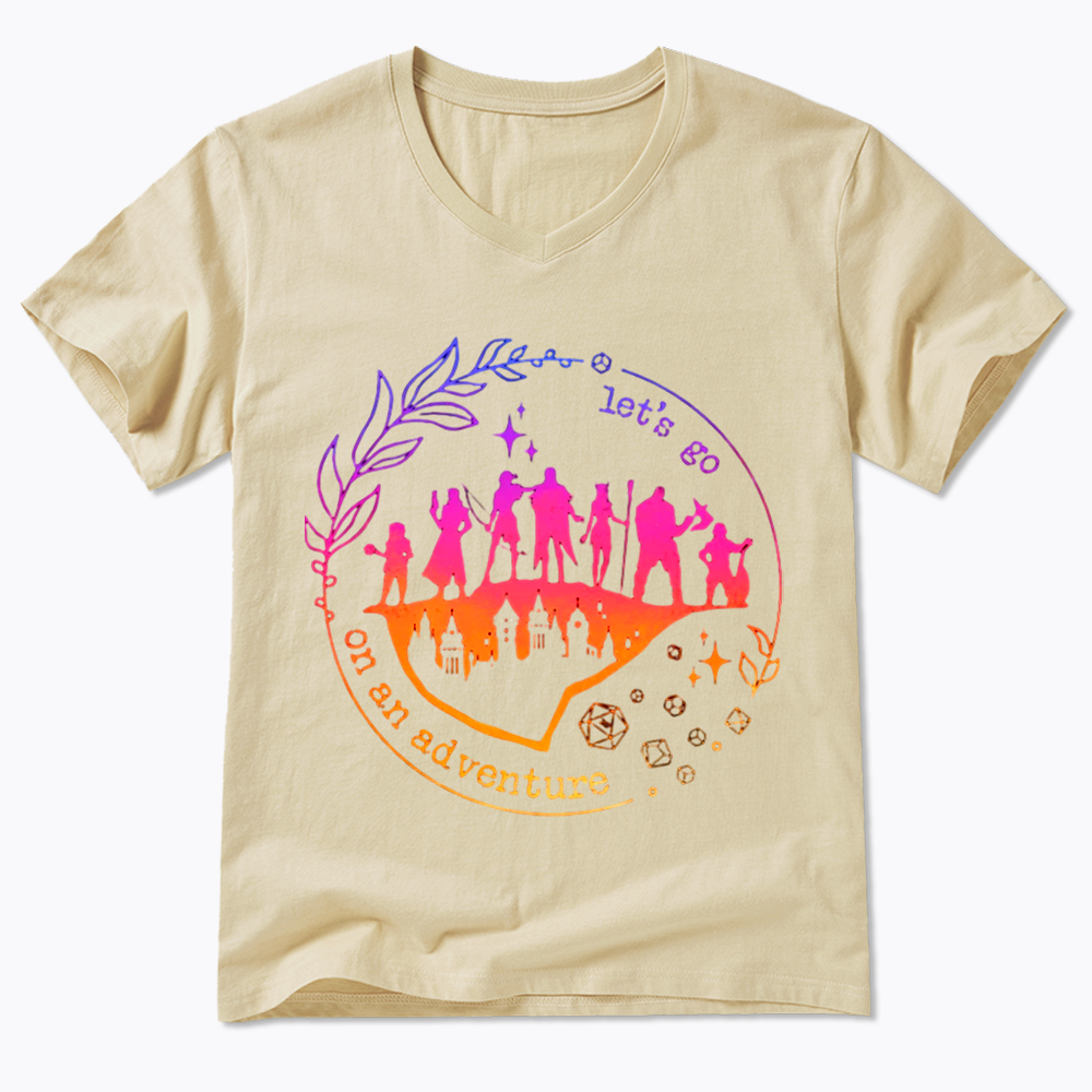 Let's go on an adventure V-Neck Classic T-Shirt