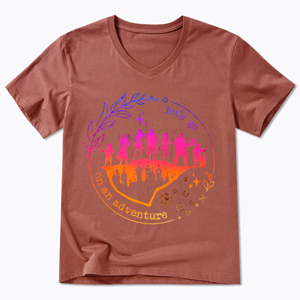 Let's go on an adventure V-Neck Classic T-Shirt